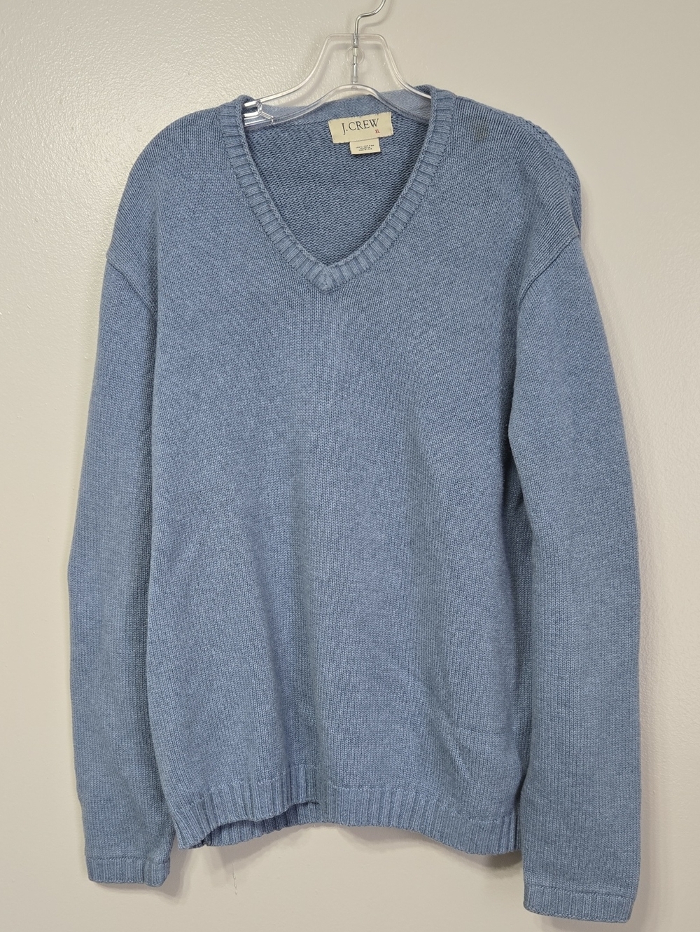 J. Crew Men's V-Neck Sweater in Slate Blue